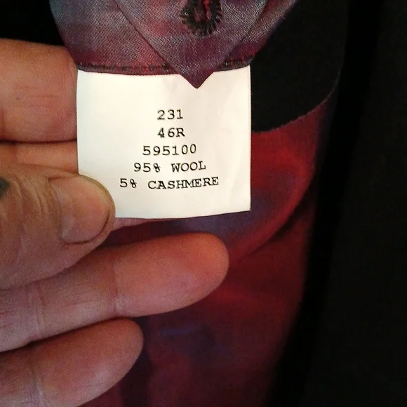 IKE Behar New York Collection Graham Cashmere Business Coat size 46r